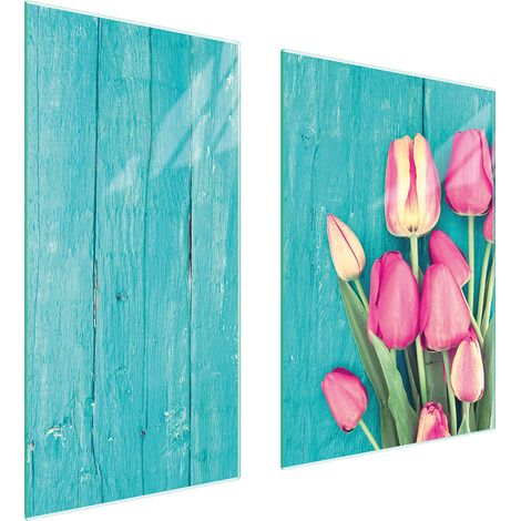 PLACA PROTECTORA DE VIDRIO 75x52 TULIPANES (1/5)