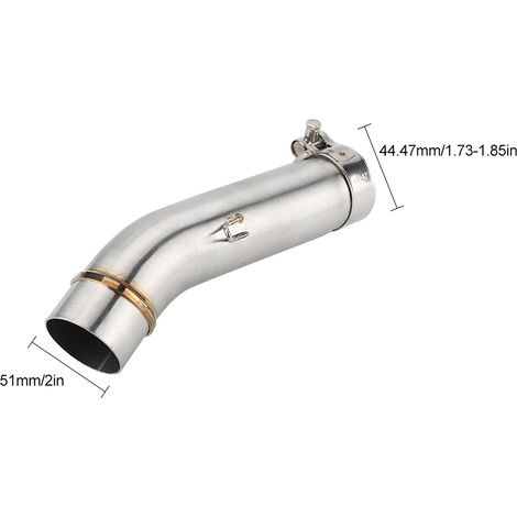 Zwischenrohr für CB400-Auspuffanlage, Motorrad-Modifikationsteil, Mittelstück aus Stahl, kompatibel mit Schalldämpferanpassung, Gasauslass, Ersatzteil. (1/5)