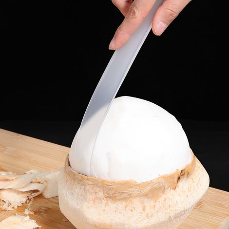 Separador de coco flexible - Cuchillo de plástico blando (Herramienta para abrir cocos y extraer la pulpa, Accesorios de cocina, 1 unidad) (1/4)