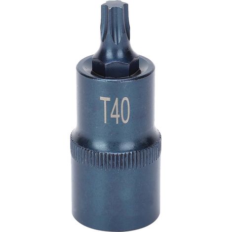 Embout étoile S2 acier allié pour clé à choc électrique, outil de quincaillerie bleui, 1/2 x 55 mm T40 (1/5)