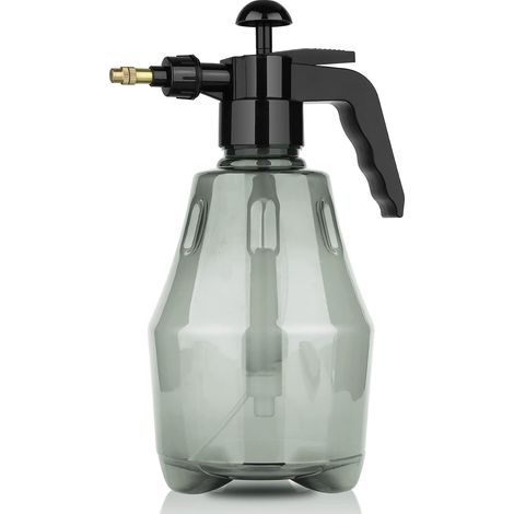 Flacon pulvérisateur à brume fine en plastique gris 1,5 L, brumisateur manuel pour plantes à pression avec pompe supérieure, pulvérisateur d'eau vide, arrosoir avec buse réglable (1/5)