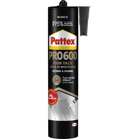 PATTEX PRO 600 colla di montaggio Bianca Box di 12 cartucce da 440 gr. 2961336 HENKEL (1/4)