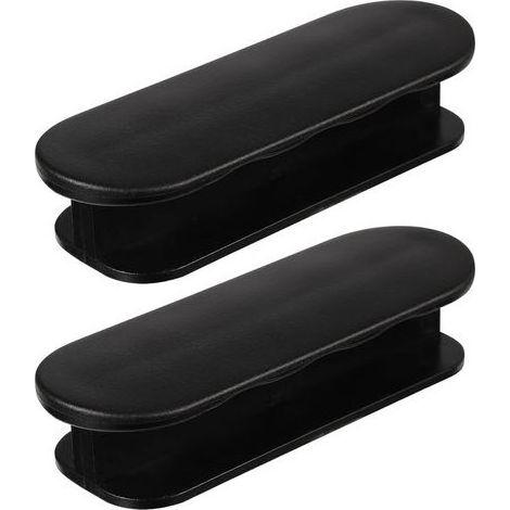 Lot de 2 poignées de porte de balcon adhésives poignées de porte de terrasse extérieure poignées de tiroir pour poignée de meuble, porte en verre, poignée de fenêtre-noir (1/5)
