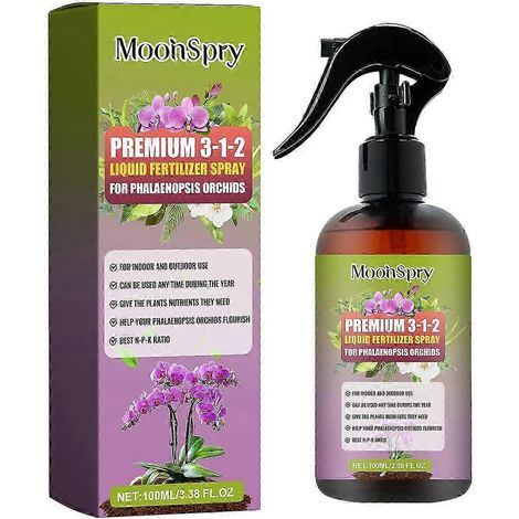 Engrais pour orchidées MoonSpry en spray - Stimulation de la croissance et de l'enracinement des fleurs d'intérieur (1/4)
