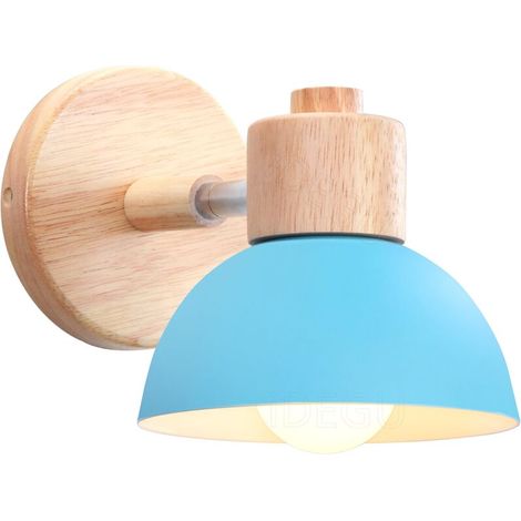 Vintage-Industrie-Wandleuchte, 15 cm, verstellbar, Retro-Holz- und Metall-Wandlampe, E27-Fassung, Innenwandleuchte für Schlafzimmer, Wohnzimmer, Flur, Restaurant (1 Stück, Grün)