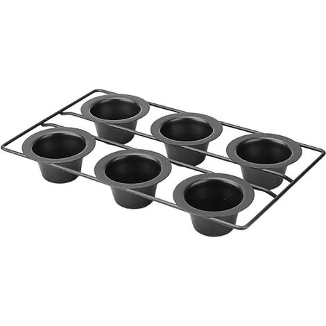 Moule à muffins et cupcakes antiadhésif pour cuisson au four, forme verticale, 6 cavités