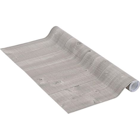 Venilia Pellicola adesiva Perfect Fix, Effetto Legno Tavole color taupe, 90cm x 2,1m, Spessore 150μ, Pellicola autoadesiva per mobili o cucina, carta da parati, PVC senza ftalati, Prodotto in UE (1/4)