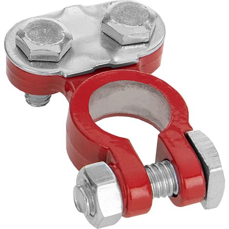 alca® Batterie-Polklemme Plus (+) rot 6/12 Volt Autobatterie Klemme Batteriepoladapter Anschlussklemme Batteriepolklemme Batterie