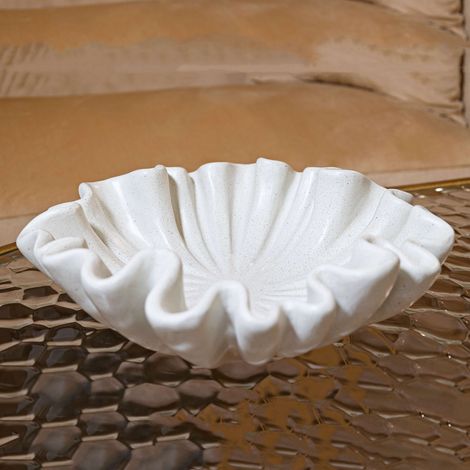 Svuotatasche Fanelori, Effet Pierre, Nuance Couleur Crème Structuré, Blanc Crème