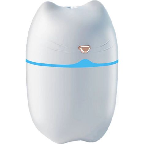 Humidificateur Mini - 260 ml - Nébulisation Froide - Mode Continu/Intermittent - Lampe de Nuit Intégrée - Silencieux 38 dB - Alimentation USB - Pour Chambre Bureau Voiture (1/5)