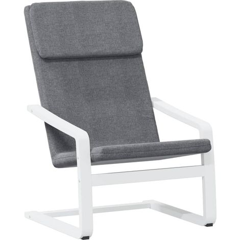Fauteuil chaise de canapé design simple en tissu gris foncé et bois de bouleau DEC026693 (1/5)