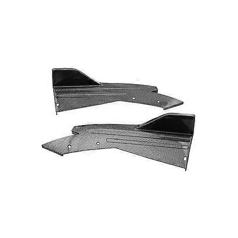 48 cm Heckstoßstangenschutz Canards Splitter Seitenschweller Schutz Body Kits Abdeckung Aufkleber Auto Tuning Zubehör (Kohlefaser-Optik)