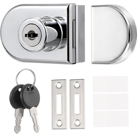 Serrure en alliage de zinc pour portes vitrées vitrines (1/5)