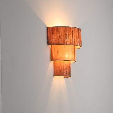 ALPINALUZ  Aplique de pared moderno con pantalla de tejido para dormitorio y sala de estar "EMIKO"  E272 (1/5)