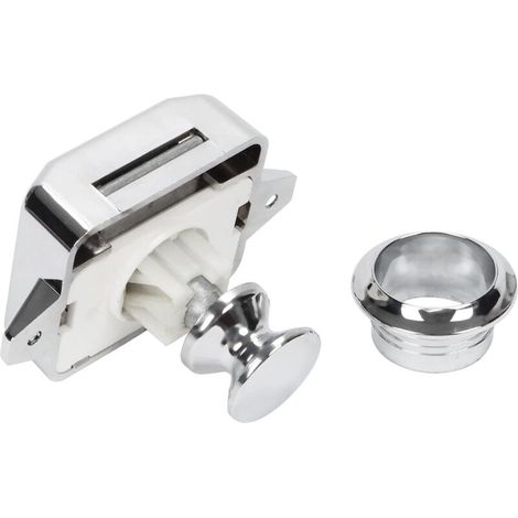 Bouton Poussoir Camping Car - Serrure Loquet Porte Fermeture Placard Bouton pour RV caravane de moteur(Argent) (1/5)