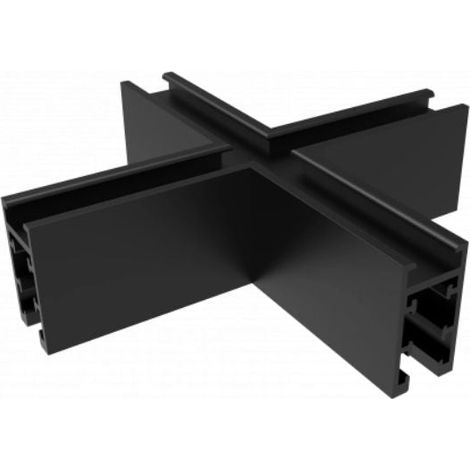 Jonction en X pour Rail Magnétique M05 en Saillie 48V - SILUMEN
