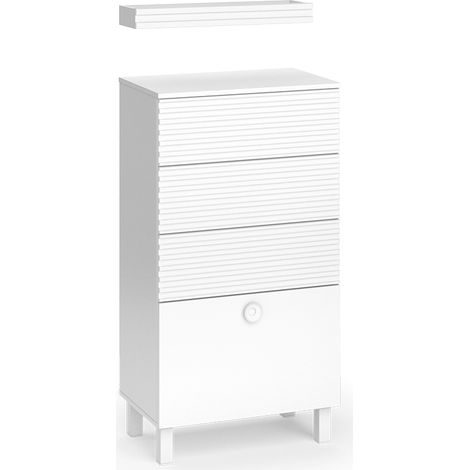 Midischrank Sola, Weiß, 60.2 x 113 cm mit 4 Schubladen, Vicco