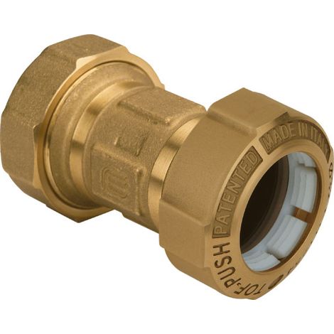 RACCORDO DRITTO IN OTTONE DOPPIO TOF-PUSH ø20   EFFEBI S.P.A.