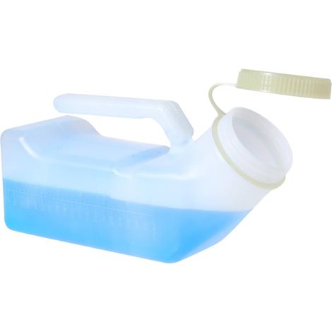 Portable Urinal for Men 1000ml Plastic Urinal with Screw Lid for Travel, Camping, Bed and Travel (1/5)