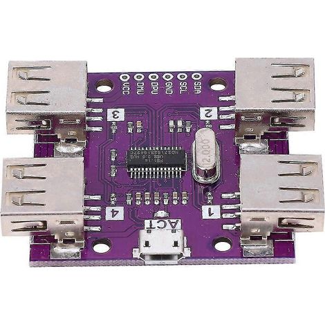 Module CJMCU-204 Concentrateur USB 2.0 Haute Vitesse 4 Ports Contrôleur Alimentation 5V 500mA (1/5)