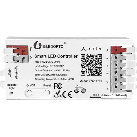 GLEDOPTO ACK Alexa connexion kit Matter LED contrôleur PWM Dimming Work pour Echo Zero Touch Pairing pour RGBCCT (1/5)