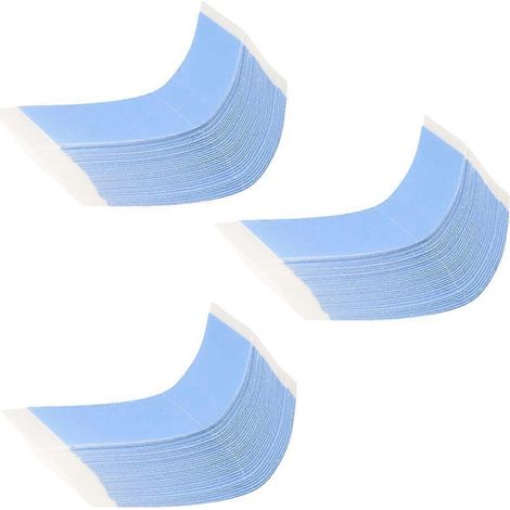 108 bandes adhésives double face imperméables à forte tenue pour extensions, toupets et perruques à dentelle (1/5)