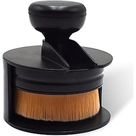 Fogfar Lot de 1 brosse de détail de roue de voiture de 5,7 cm, haute densité, design portable, brosse haute densité, convient pour les roues de voiture, les pneus, l'intérieur de voiture (marron) (1/5)