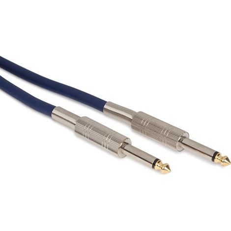 HQ-Power Cable de altavoz, 2 x Jack 6.35 mm, mono, 10 m, protección de cables, perfecta para la transmisión de sonido