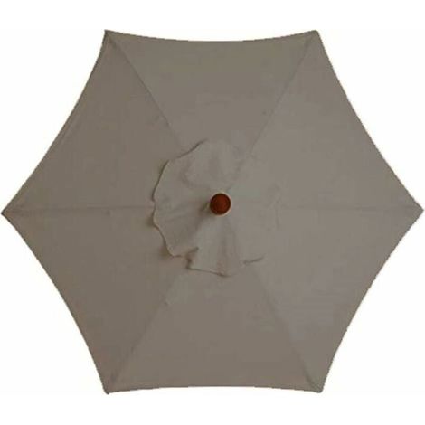 Housse De Rechange pour Parasol - 6 Baleines - 3 M - Imperméable - Anti-Ultraviolet - Tissu De Rechange (3M / 9.8Ft,Khaki) (1/5)