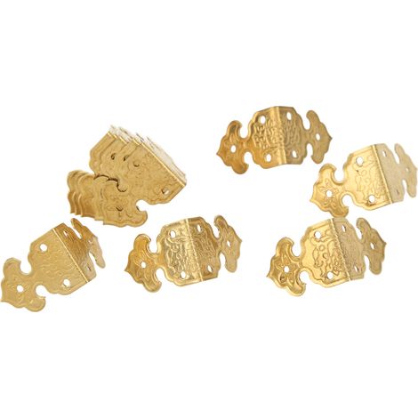 10 Pièces Coins de Protection en Laiton Antique, Renforts d'Angles pour Tables et Armoires (1/5)