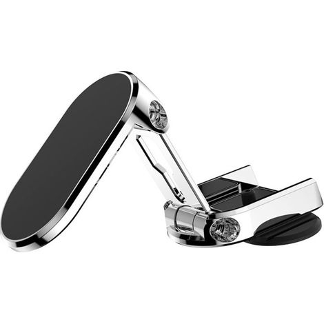 Support Magnetique Telephone Voiture【Pliable Multifonction】 Aimant Téléphone Voiture avec Base Pliable 360° Universel Porte Portable Voiture Compatible avec iPhone Samsung pour Tous Les Smartphon (1/4)