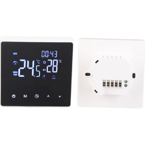 Touchscreen thermostat, digital display, constant temperature controller for underfloor heating boiler, white AC 90-240V K2MRH3A (1/5)