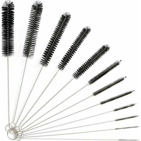 12pièce Tube Brosse de Nettoyage,Goupillon Nettoyage,Brosse de Nettoyage Tube pour Bouteille en Verre Bébé Biberon Bouilloire Clavier, Tuyau Brosses de Nettoyage,Brosse de Nettoyage Bouteille (1/5)