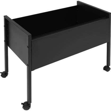 Armoire de classement avec roulettes, Chariot Cuisine Rangement Salle Bain Organisateur, Cabinet dossiers Pour dossiers suspendus, bureaux, salle d'étude, appartements, 70 x 37 x 60 cm, Noir