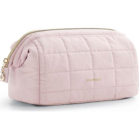 Reisekosmetiktasche, gepolsterter Make-up-Organizer mit großer Öffnung