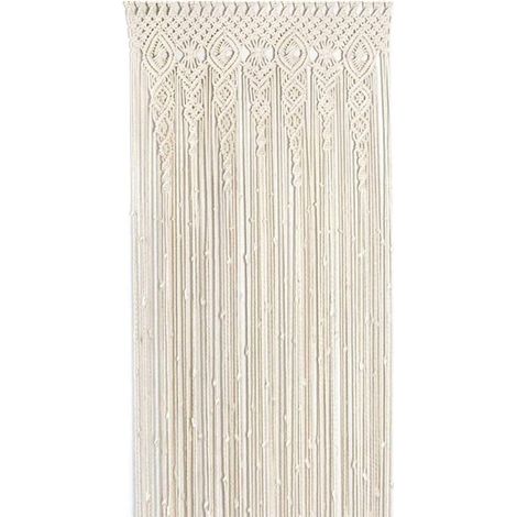 Makramee-Wandbehang, gewebter Wandteppich, Boho-Wanddeko für Raumteiler, Fenster, Türvorhang, Hochzeit, 100 x 200 cm