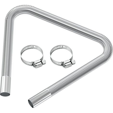 Sjlerst – Tuyau d'évent de gaz diesel flexible 120cm – Acier inoxydable – Diamètre intérieur 2,5cm – Compatible chauffage à air diesel (1/5)