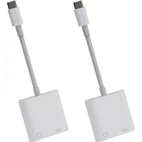 2x USB-C-OTG-Ethernet-Adapter (USB-C auf RJ45) – Kabelgebundener Netzwerk-Konverter (100 Mbit/s) für USB-C-Mobiltelefone und Tablets (1/5)