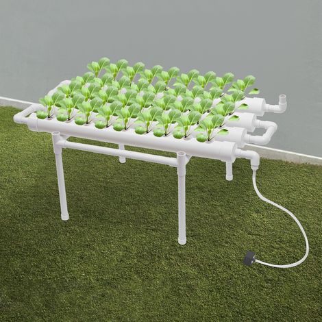 YISSALE – Set de culture hydroponique 36 emplacements – Tube PVC-U résistant à la corrosion – Économie d'eau et nutriments – Pour légumes à feuilles (1/5)