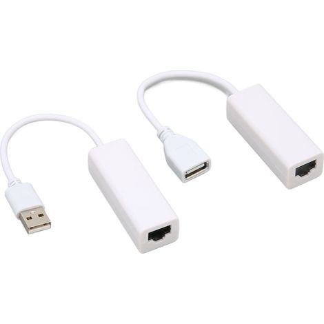 Adaptateur RJ45 USB 2.0 Extension Ethernet Câble Convertisseur Prolongateur Réseau (1/5)