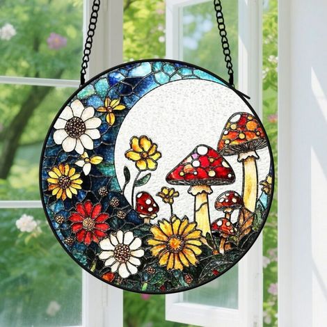 Capteur de soleil en vitrail - décoration spirituelle 9cm (1/4)