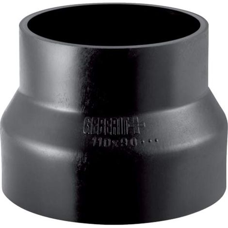 Reduzierung (Reduzierstück) PEHD 50x40 symmetrisch kurz, schwarz (HDPE Kanalisation) (1/5)