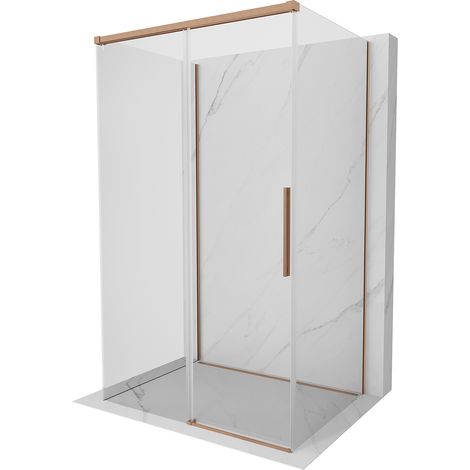 Mexen Rox-3S 3-seitige Duschkabine, Schiebetür, 120 x 110 cm, transparent, gebürstetes Kupfer - 8C2-120-110-65-00-3S (1/3)