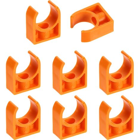8Pcs Colliers Serre-Tubes En PVC Support D'irrigation Orange (1/5)