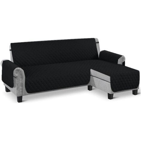 Wasserdichter und rutschfester Sofabezug – ideal für Haushalte mit Haustieren – schwarz, 290 cm breit, 177 cm lang (1/4)