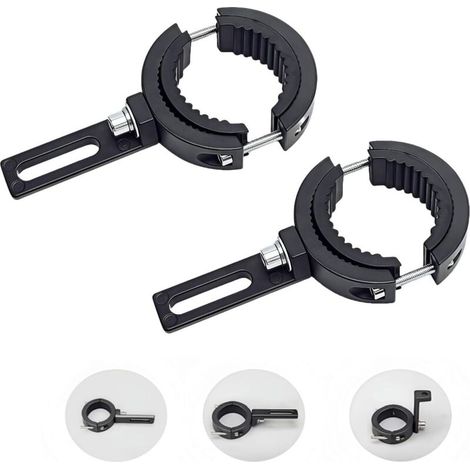 2-teilige Motorradscheinwerferhalterung, Nebelscheinwerferhalterung, Halterungen für Vorderradgabelleuchten (38 mm bis 60 mm) (1/4)