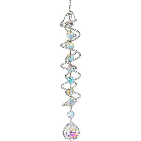 Boule décorative de jardin de 45 cm (17,7 pouces) à queue en spirale, attrape-soleil et girouette -- (1/5)