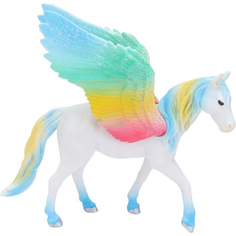 Statue de Cheval Colorée en Plastique avec Ailes, Figurine Éducative pour Enfants, Idée Cadeau Anniversaire et Décoration d'Intérieur (1/5)