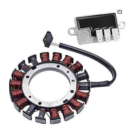 Electrical system kit for Kawasaki FR541V / FR600V engine (spark plugless version) (3-piece): Stator coil + ignition coil + rectifier  Direct drive, with side cutters--DTEKGAZ