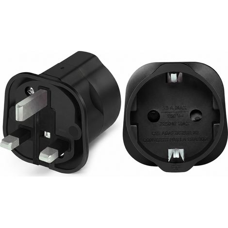 Adaptateur de voyage prise européenne vers britannique ST-5 3500W noir noir réf 4162 1 kg – Livraison gratuite